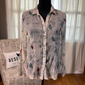Ladies Sweet Magnolia blouse size Large
